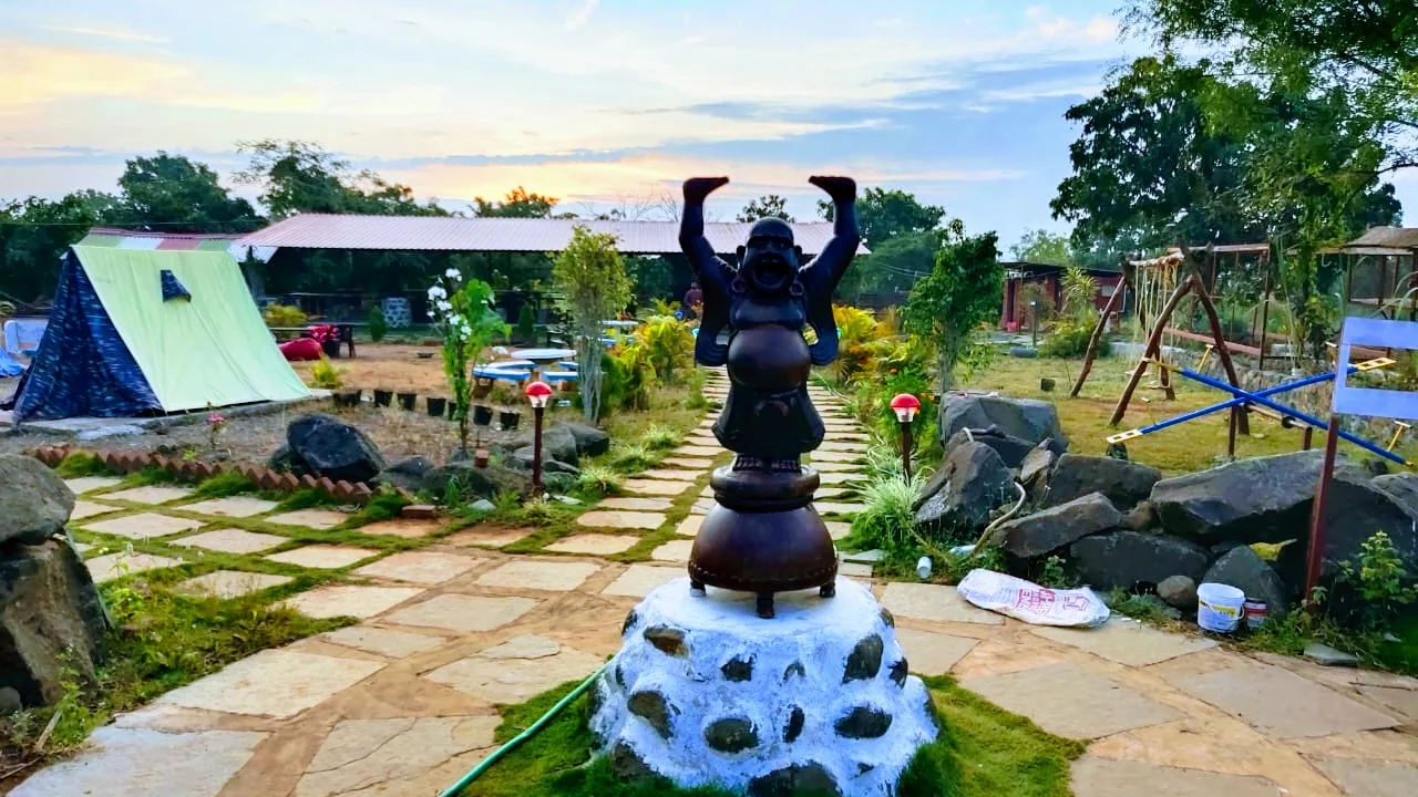 Sunset over the Ananthagiri campsite